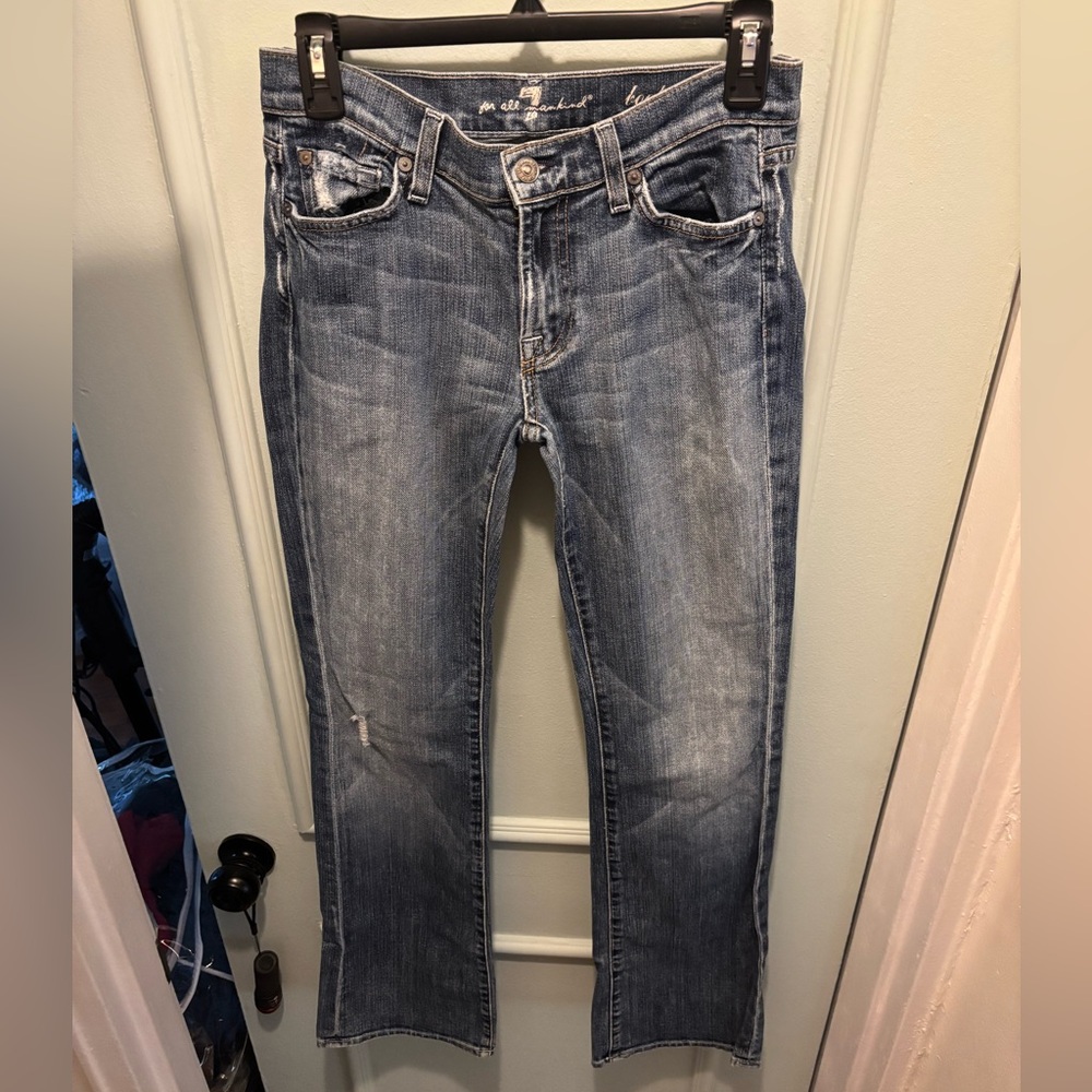 7 For All Mankind Vintage Distressed Bootcut Jeans